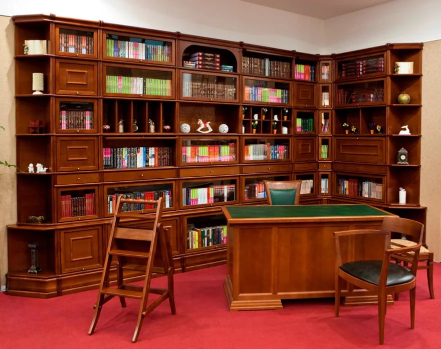 Красивая мебель для библиотеки