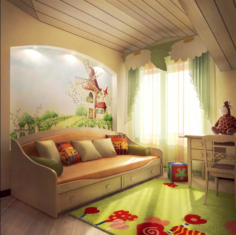 Дизайн интерьера детской комнаты