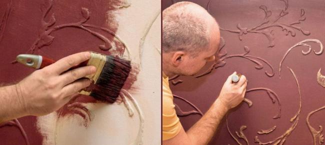 Как пользоваться фактурными красками для стен